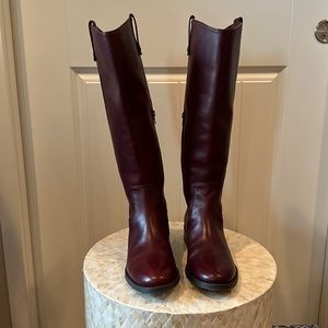 INC Riding boots wide calf burgundy wine 9.5 NWOT